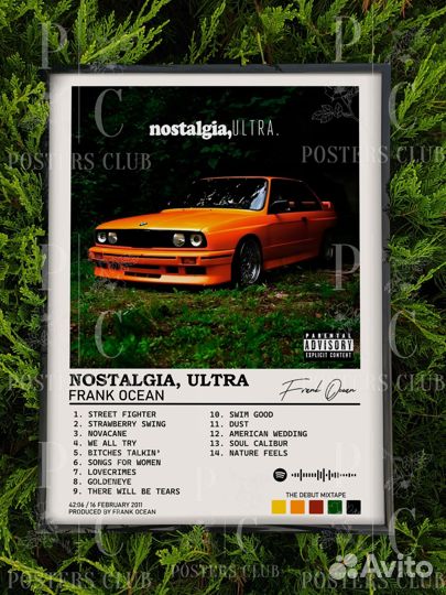 Постер Frank Ocean - Nostalgia, Ultra