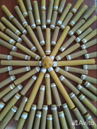 Свечи из натурального воска и вощины