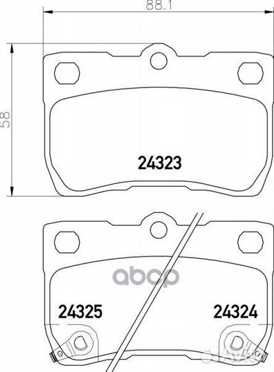 Колодки тормозные дисковые зад NP1067 nissh