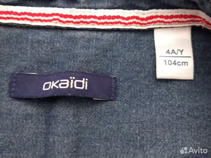 Джинсовая рубашка для мальчика 104