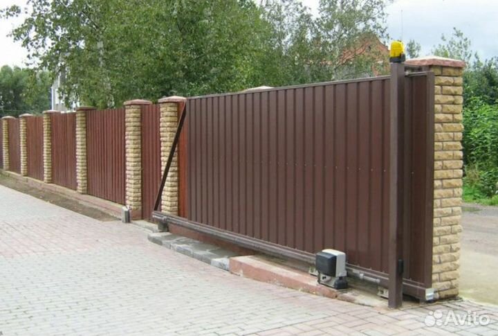 Ворота откатные с подушкой