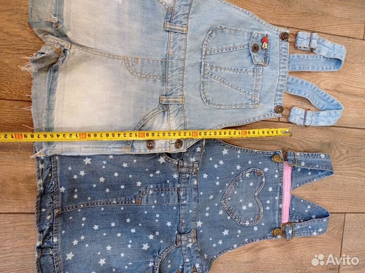Джинсовый комбинезон, рост 128