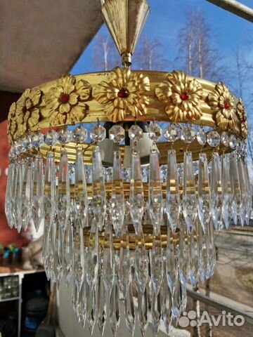 Люстра хрустальная чехословакия