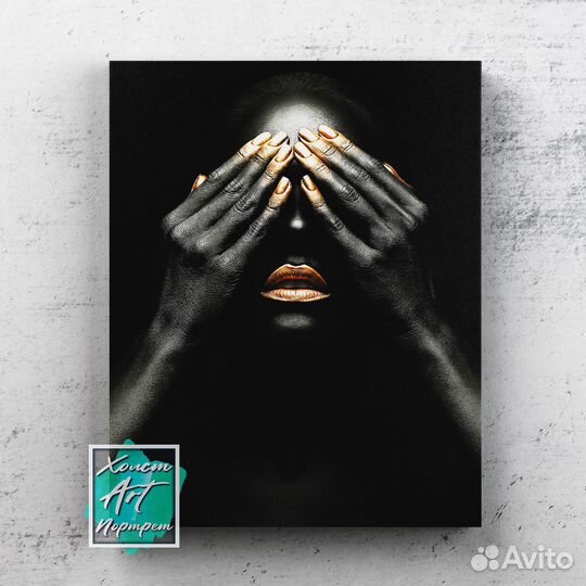 Картина для интерьера Black&Gold Girl
