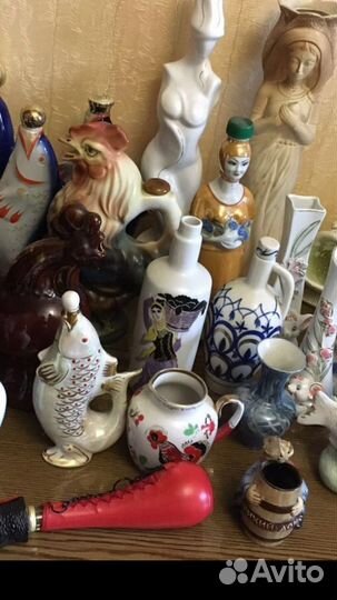 Статуэтки, штофы разные времен союза