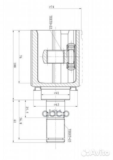 ШРУС внутренний GIK04017 KIA Ceed(ED) 1.4-1.6 0