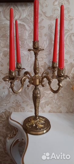 Подсвечник канделябр бронза СССР