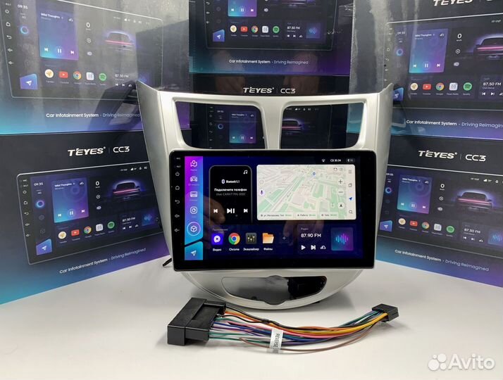 Магнитола Teyes CC3 6/128 для Hyundai Solaris 1