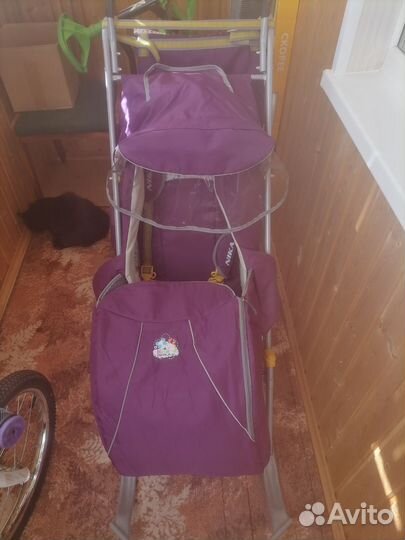 Детские санки коляска ника