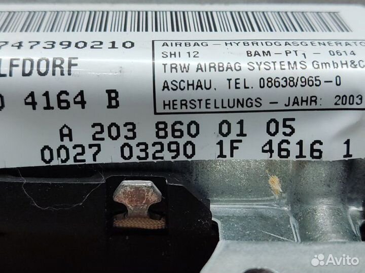 Аирбаг двери задний левый Mercedes-Benz C-Class