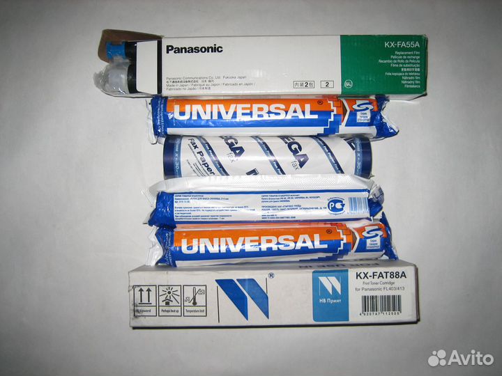 Факсы panasonic 2шт.(интерьер),новые картриджи,бум