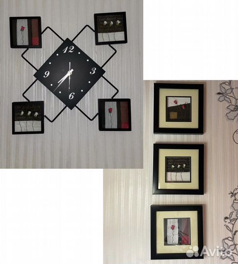 Декор на стену с часами