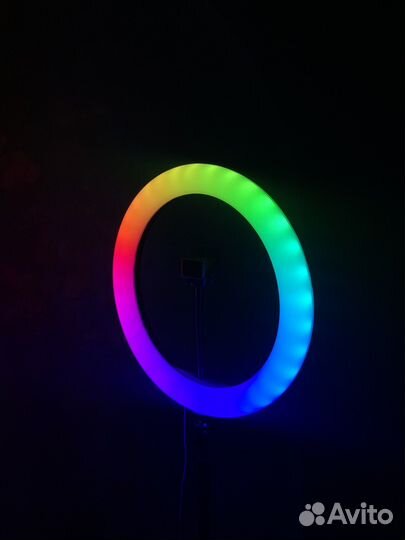 Кольцевая лампа 31 см со штативом RGB