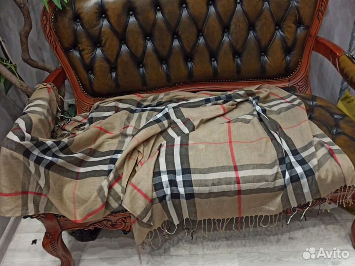 Пончо огромный палантин burberry хлопок италия