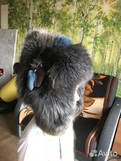 Шапка зимняя натуральный мех песца