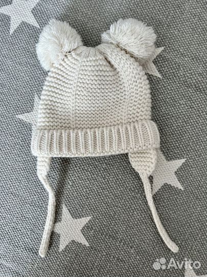 Шапочки hm, zara и др. для девочки 2-8 мес