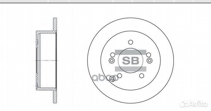 Диск тормозной задний SD1024 Sangsin brake