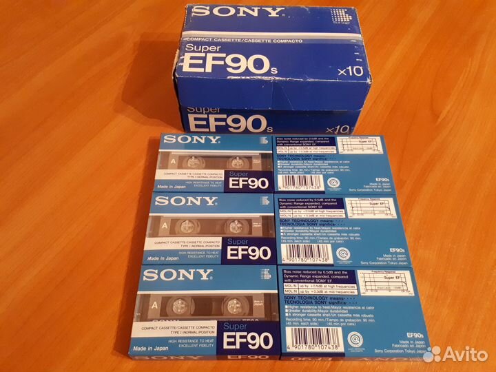 Аудиокассета Sony Super EF90/Original/Japan/New