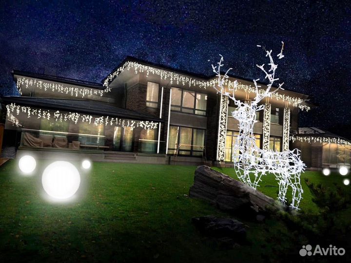 Световое оформление домов, освещение архитектурное