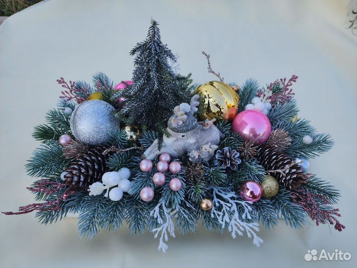 Новогодняя композиция на стол