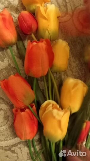 Тюльпаны+корзинка+виноград +лоза