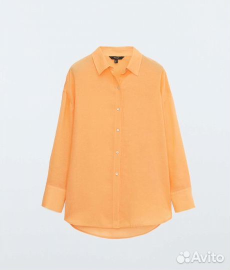 Рубашка свободного кроя изо льна Massimo dutti L