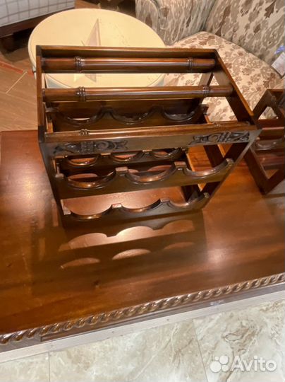 Подставка для бутылок 3 яруса. Массив дерева