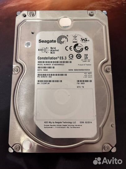Жесткий диск для сервера Seagate 4 TB