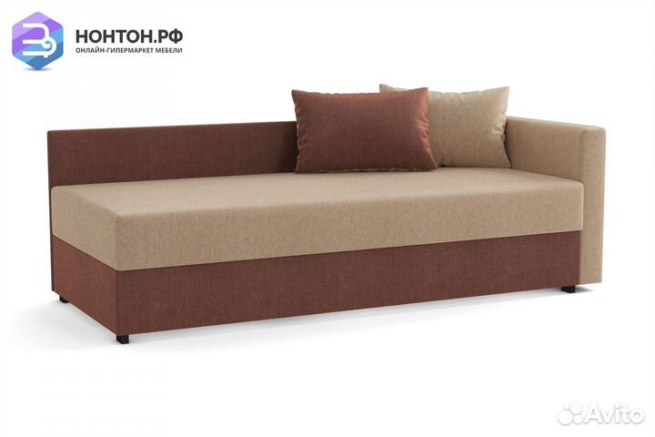 Диван Мальта темно-бежевый / коричневый