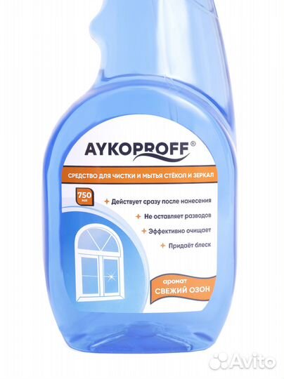 Средство для мытья стекол и зеркал айкопрофф,750мл