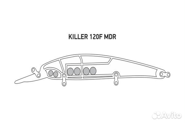 Воблер LureMax killer 120F MDR-065 17,5г