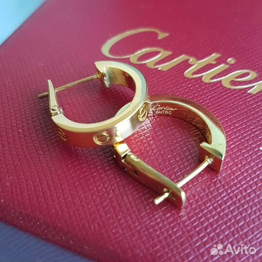 Серьги в стиле Cartier Love