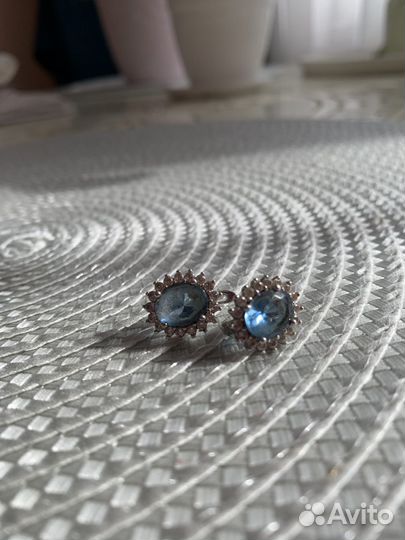 Серебряные серьги sunlight