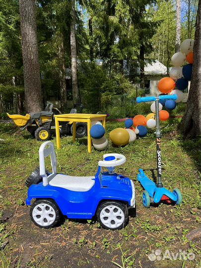 Машинка каталка и самокат