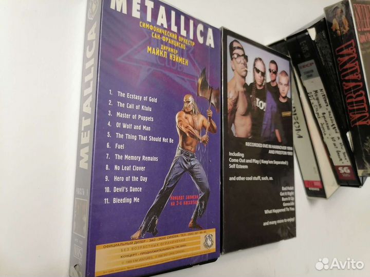 Видеокассеты с музыкой - рок, гранж, панк, металл