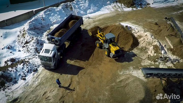 Песок ГОСТ от 100 м3 доставка от 2х часов