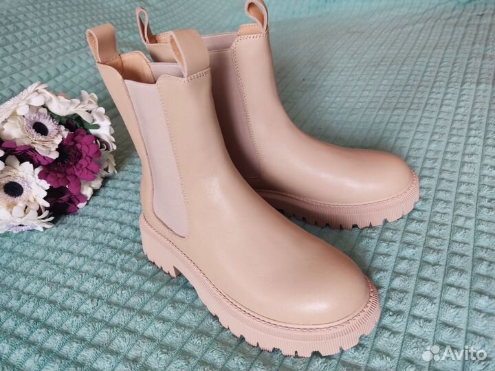 Ботинки демисезон челси женские натуральная кожа