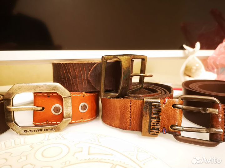 Мужской кожаный ремень италия