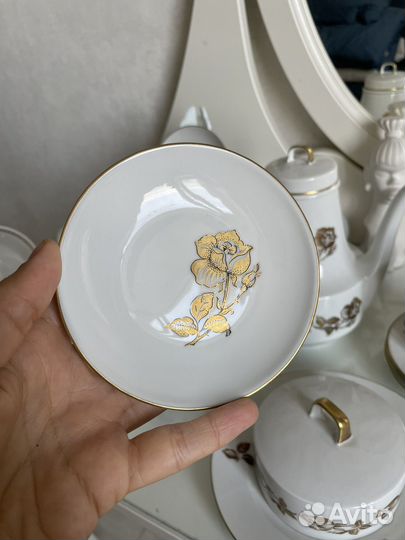 Новый Сервиз чайный винтаж ГДР фарфор