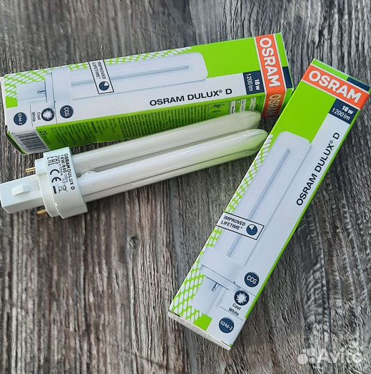 Энергосберегающие лампы osram dulux D 18w/840