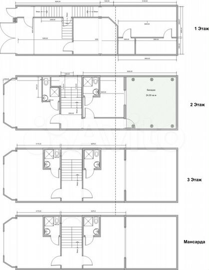 Таунхаус 200 м² на участке 1 сот.