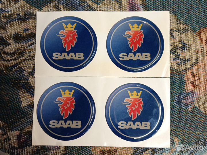 Наклейки на диски saab