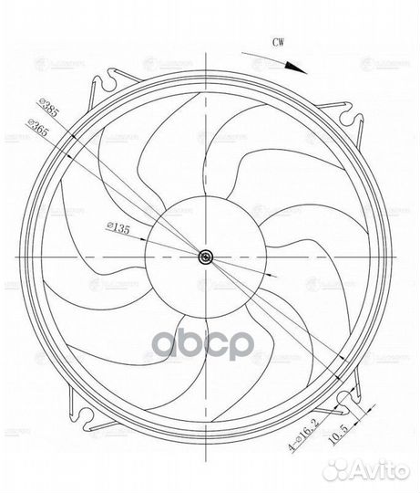 Вентилятор рад. (с кожухом) PSA 308 (08) Peuge