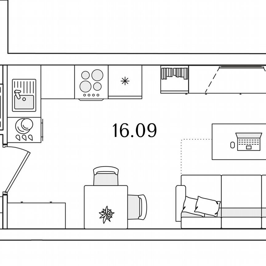 Квартира-студия, 25,1 м², 14/22 эт.