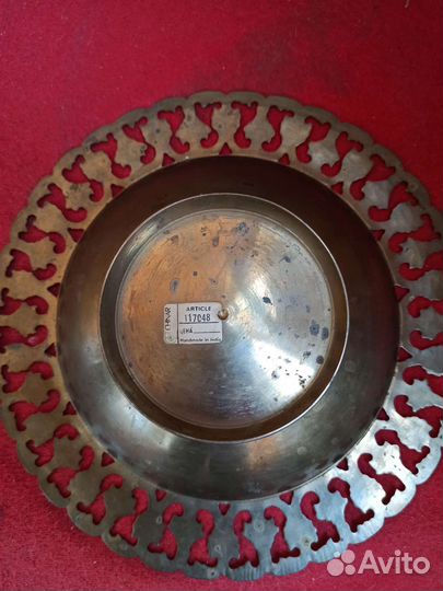 Ваза конфетница Индия латунь