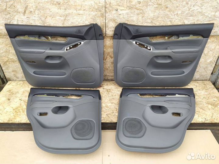 Обшивка двери Toyota Prado 120 gray Кожа