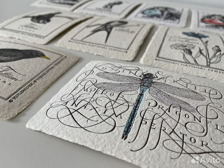 Эстонские открытки ручной работы с высокой печатью