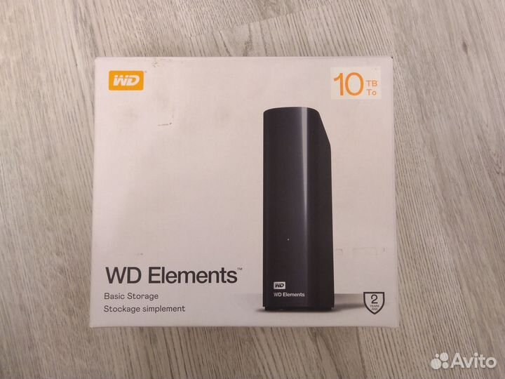 Переносной жёсткий диск WD elements 10 Tb