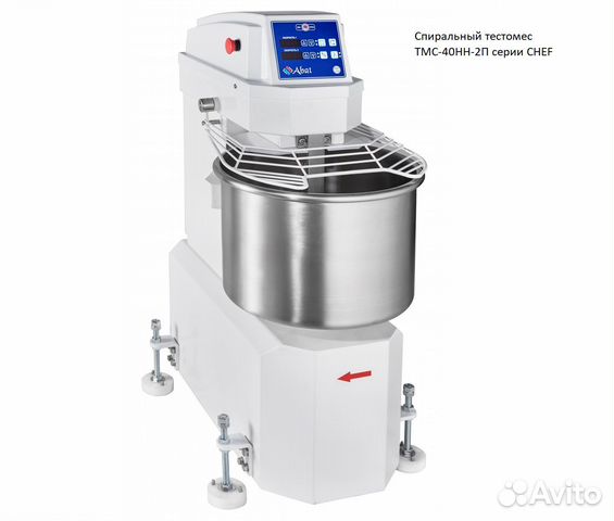 Тестомес спиральный Abat тмс 40нн 2П chef 2