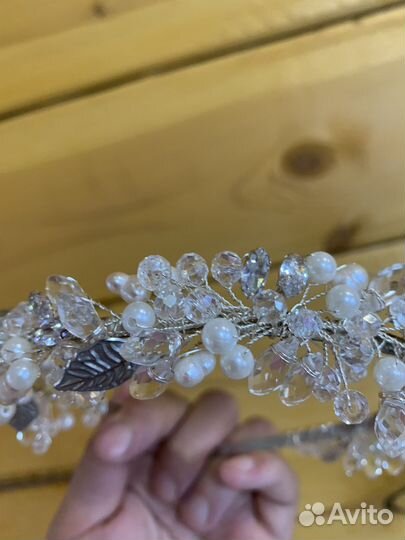 Ободок для волос диадема свадебная